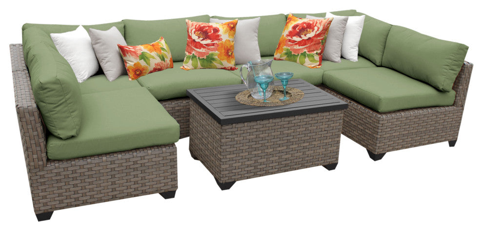 Monterey 7 Piece Outdoor Wicker Patio Furniture Set 07a