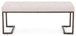 Gladys Modern Fabric Bench, Beige