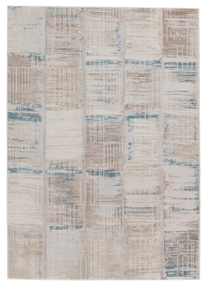 Vibe by Jaipur Living Halvard Abstract Ivory/ Blue Area Rug, 5'x8'