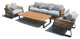 Palazzolo Outdoor Teak Patio and Coffee Table Set