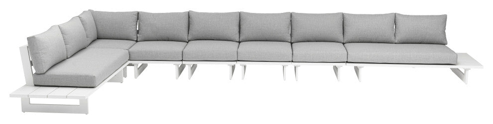 Maldives Grey Water Resistant Fabric Outdoor Patio Modular Sectional