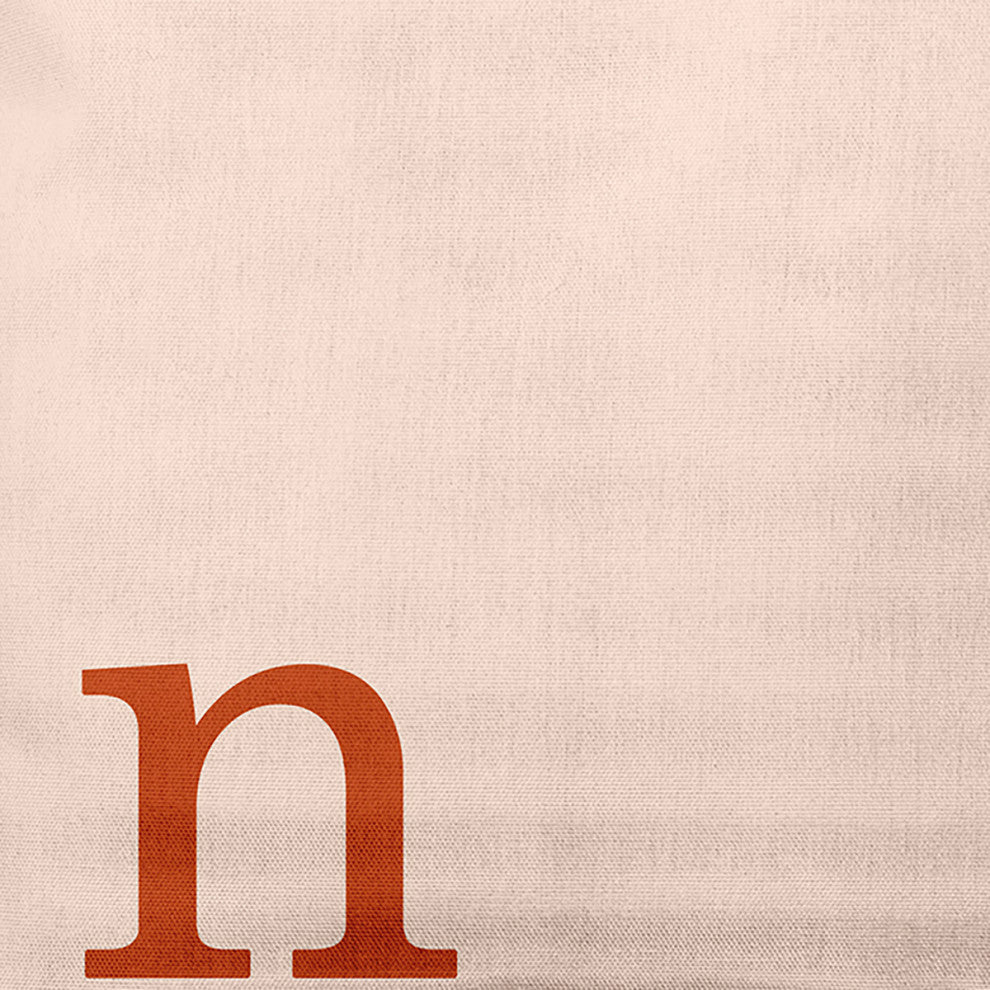 16"x16" Modern Monogram Decorative Throw Pillow, Sienna