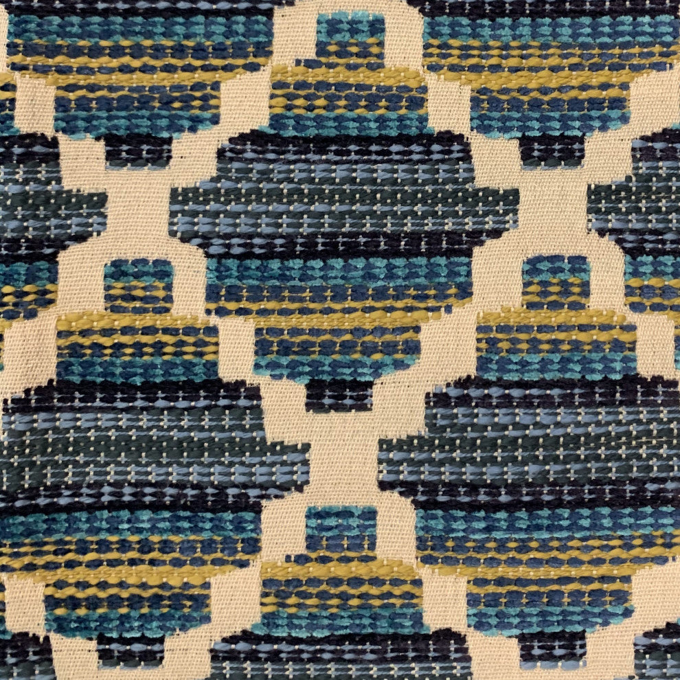 Plutus Blue Lights Diamond Luxury Throw Pillow, 20"x20"