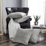 IKAT Velvet Pillow Shell Sets, Silver, 4 Piece 20" X 20"