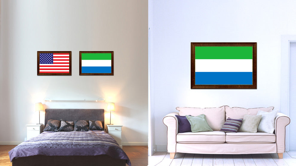 Sierra Leone Country Flag Canvas Print, 27"x39"