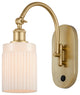 Innovations 518-1W-SG-G341-LED Hadley 1 Light 5.3" Sconce, Satin Gold
