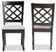 Kirby Contemporary Gray and Dark Brown Dining Chair, Set of 2