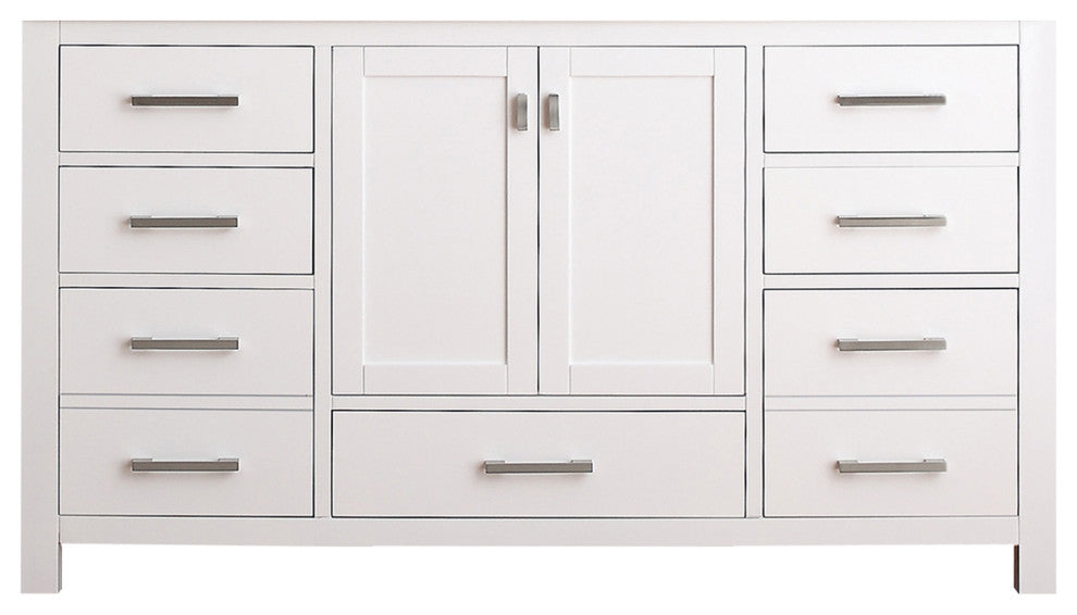 Avanity Modero 60" Double Vanity Only, White Finish