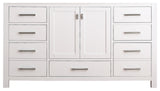Avanity Modero 60" Double Vanity Only, White Finish