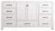Avanity Modero 60" Double Vanity Only, White Finish