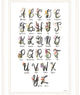 Flower Alphabet 1 White Framed Print Wall Art