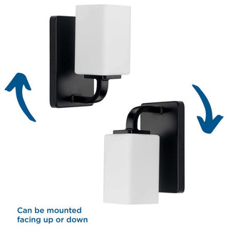 Progress Lighting P300368 Cowan 9" Tall Bathroom Sconce - Matte Black