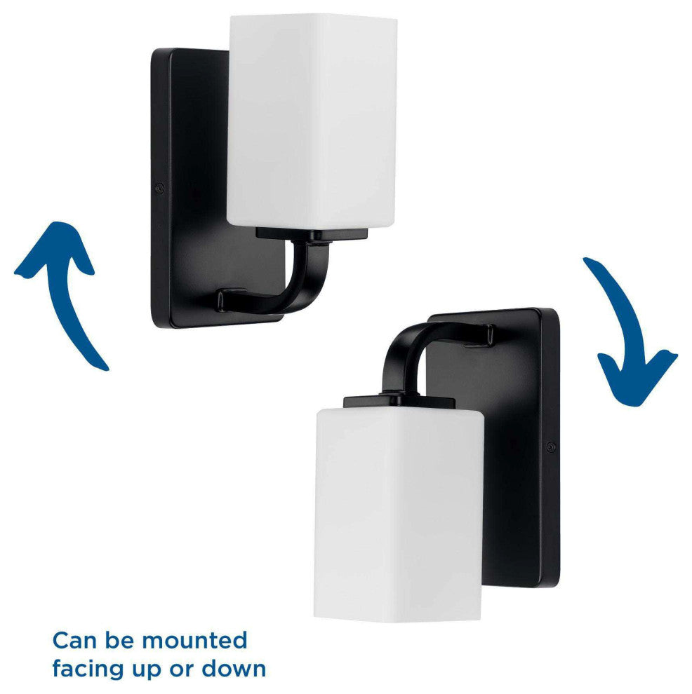 Progress Lighting P300368 Cowan 9" Tall Bathroom Sconce - Matte Black