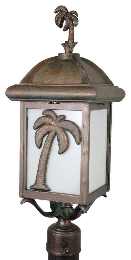 Americana Palm Tree Post Mount, White