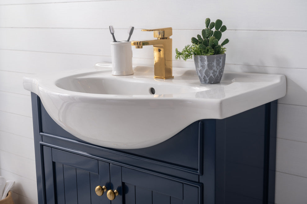 Marian Transitional Blue 30" Single Sink Vanity