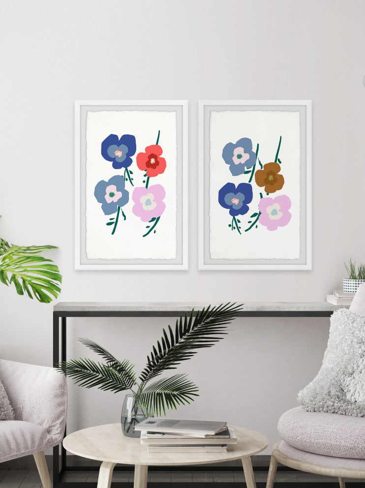 Flowers Are Friends Diptych, Set of 2, 16x24 Panels