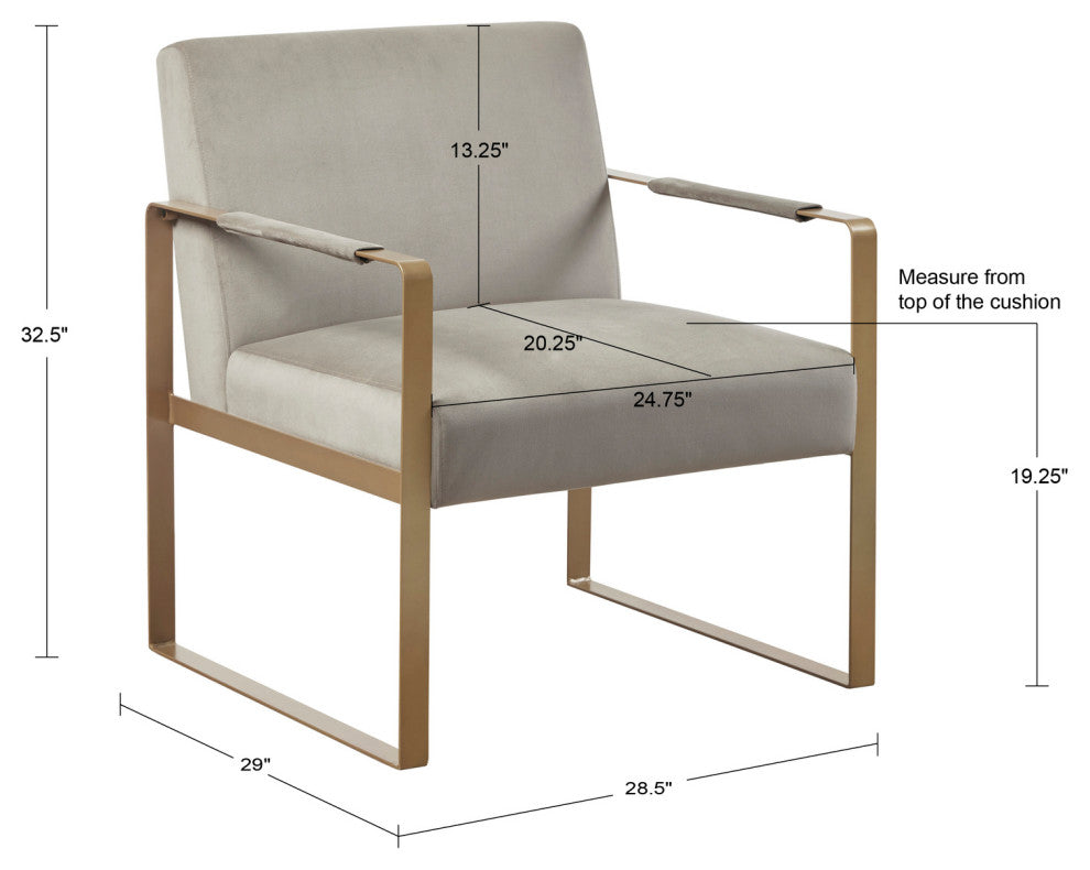 Martha Stewart Jayco Accent Chair, Taupe