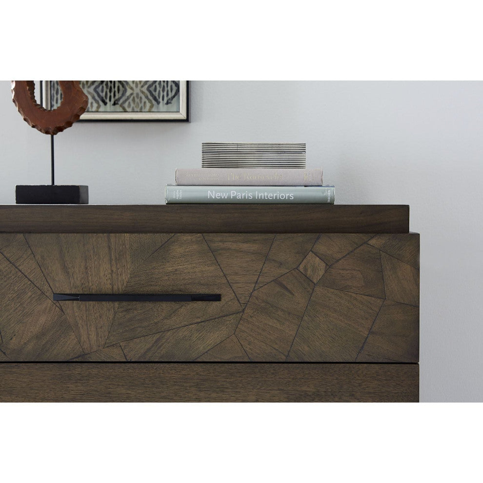 Modus Broderick Two-drawer Nightstand in Wild Oats Brown
