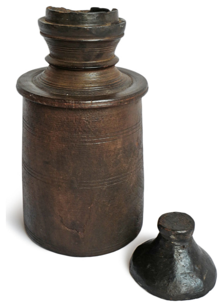 Consigned Wood Nepal Food Jar