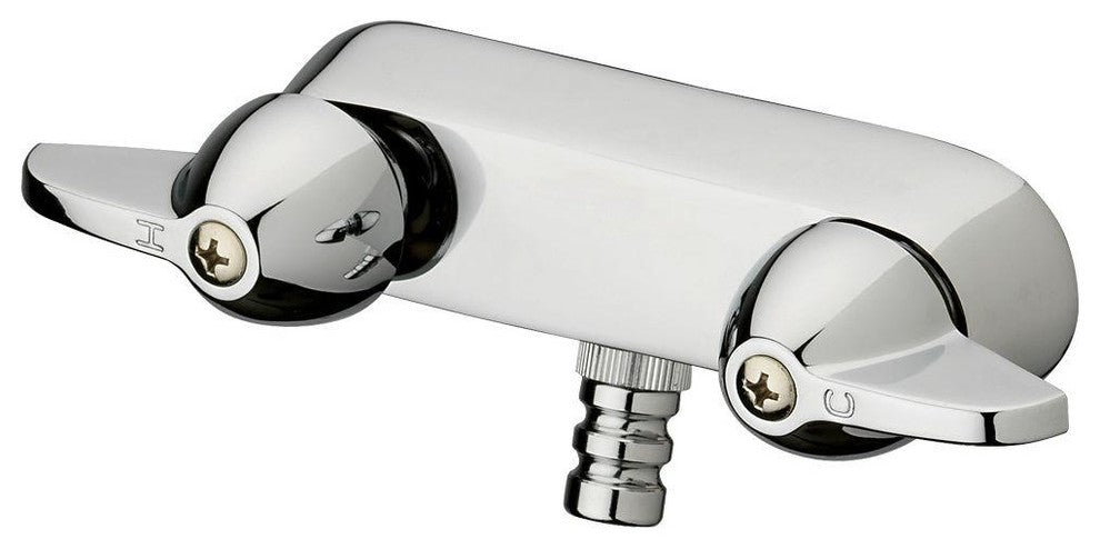 HomewerksÂ® 3220-40-Ch-B O-Pattern 2-Handle Wall-Mount Bath Cock, Chrome