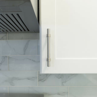 Brushed Nickel Handle Pull 7-1/2" (192mm) Hole Centers, 10" Overall Length