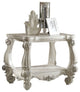 Benzara BM177644 Wooden End Table With Bottom Shelf, White