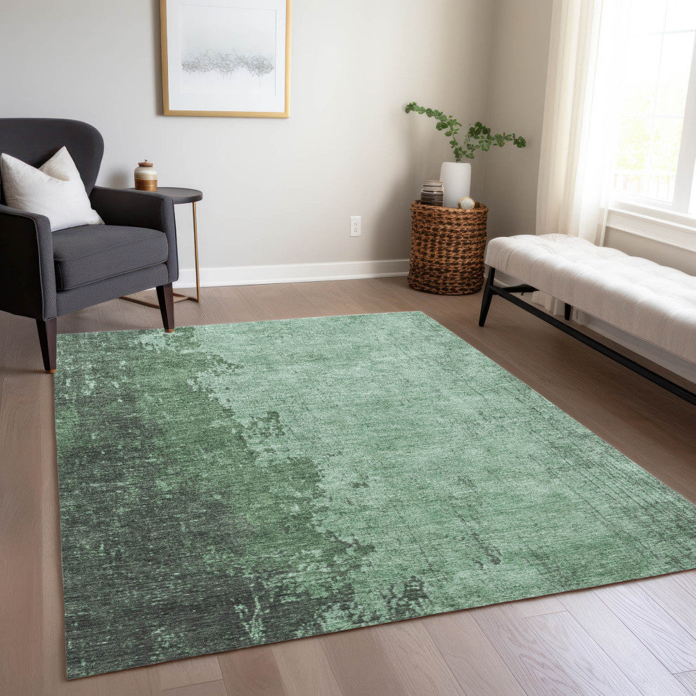 Machine Washable Indoor/Outdoor Chantille ACN1912 Teal 2'6" x 3'10" Rug