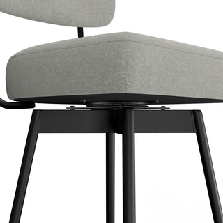 Giselle Swivel Bar Stool, Set of 2, Light Gray