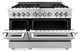 ZLINE 48" Dual Fuel Range, Stainless Steel With Brass Burners RA-BR-48