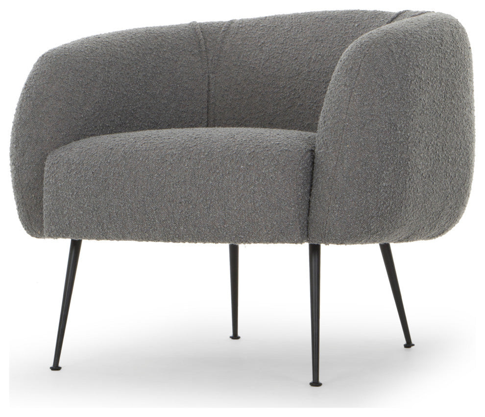 Sepli Accent Chair, Charcoal Boucle