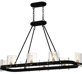 Quoizel GLC842 Gloucester 8 Light 42"W Linear Chandelier - Matte Black