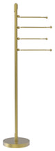 Soho Free Standing 4 Pivoting Swing Arm Towel Stand, Satin Brass