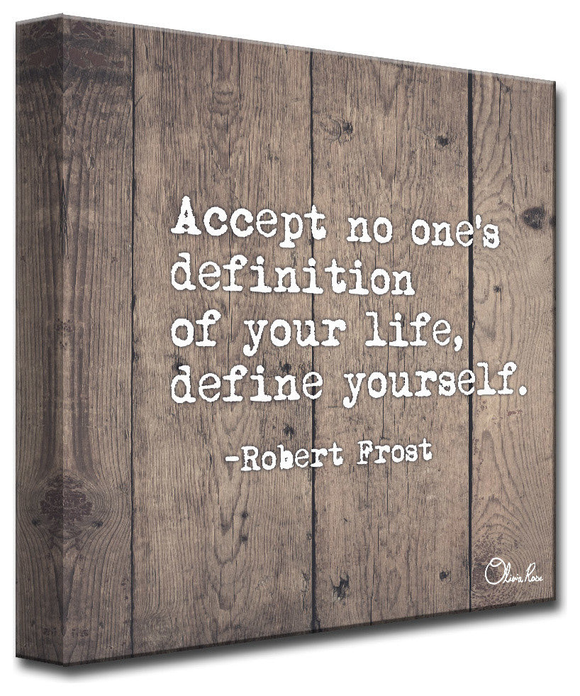 Ready2HangArt Wrapped Canvas Inspirational Wall Art, Define Yourself, 30"x30"
