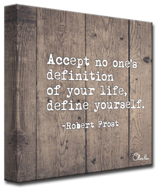 Ready2HangArt Wrapped Canvas Inspirational Wall Art, Define Yourself, 30"x30"