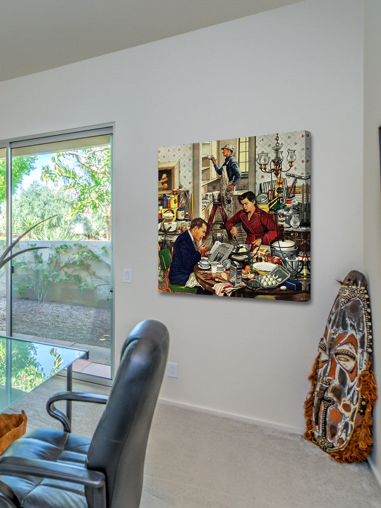 "Home Improvement" Painting Print on Canvas by Stevan Dohanos