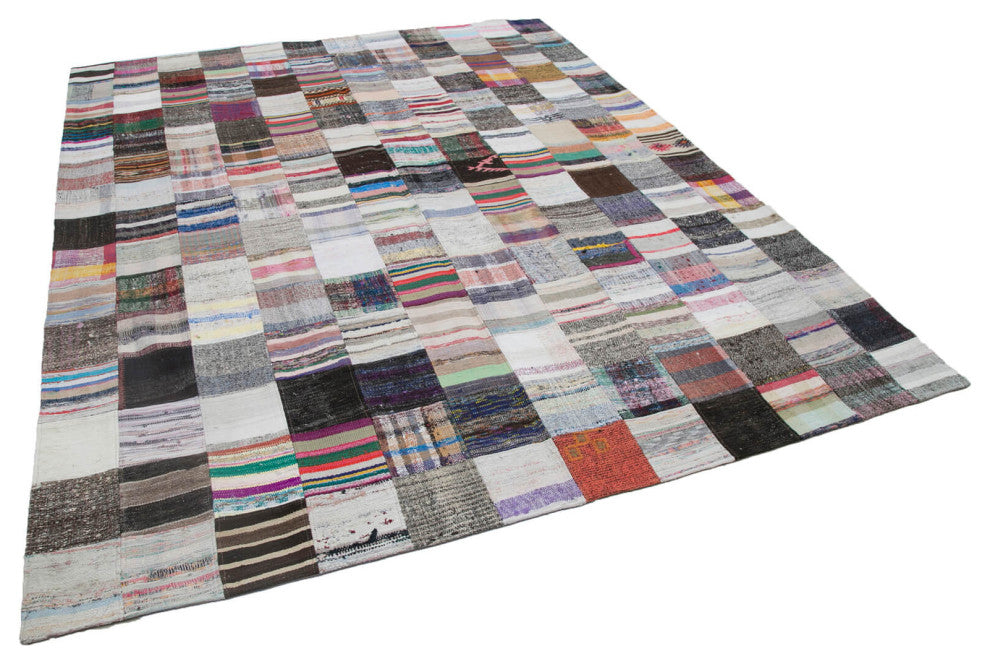 Rug N Carpet - Handmade Anatolian 7' 11'' x 9' 10'' Unique Patchwork Kilim Rug