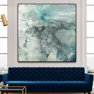 "Sea Lace I" Oversized Framed Canvas, 45" x 45"