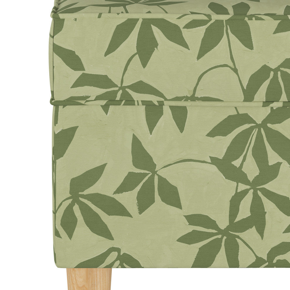Storage Bench, Lyanna Floral Sage Tonal