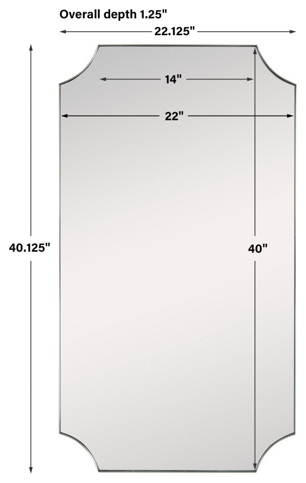 Uttermost Lennox Brass Scalloped Corner Mirror