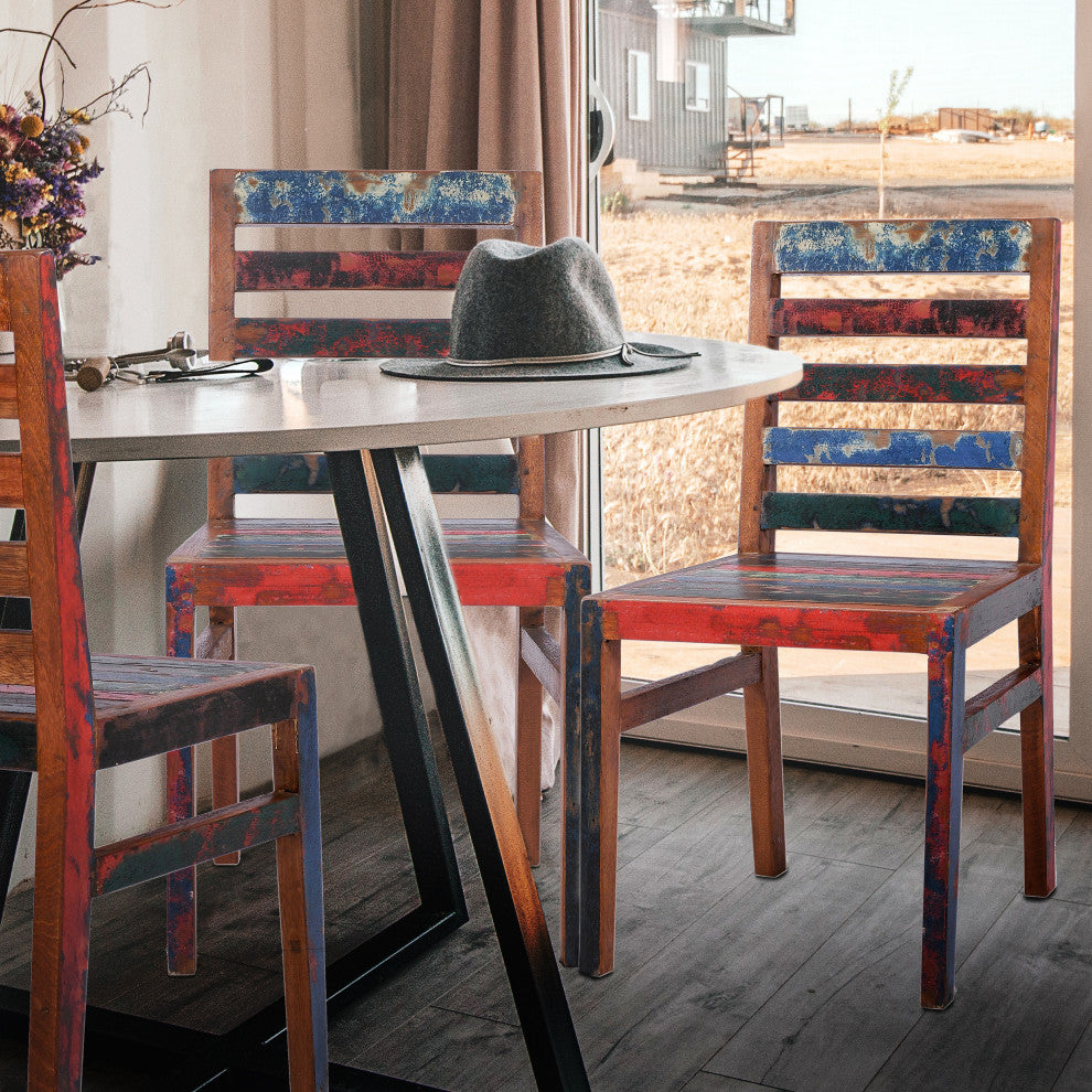 Marina Del Rey Dining Chair Made from Recycled Teak Wood Boats