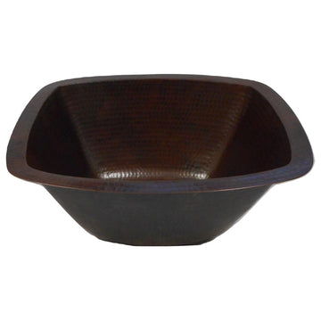 Aged Copper 15" Copper Kitchen Bar Prep Sink-Strainer Drain Included