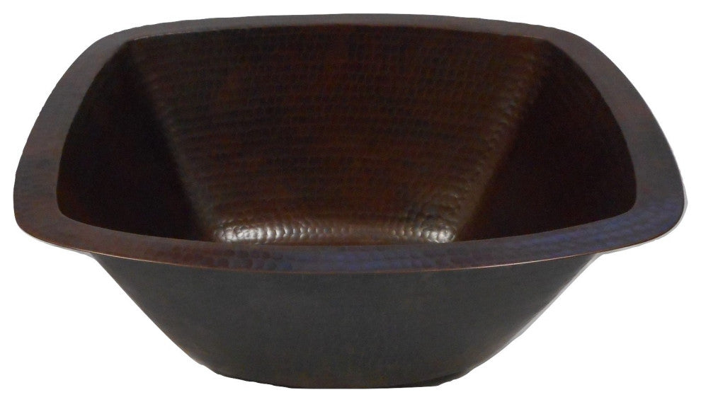 Aged Copper 15" Copper Kitchen Bar Prep Sink-Strainer Drain Included