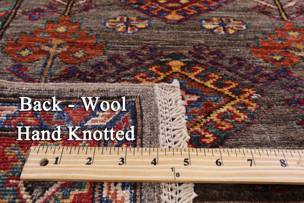 2' 8" X 9' 1" Runner Super Kazak Hand Knotted Wool Rug Q7712