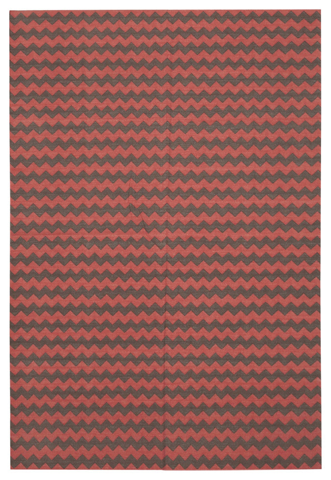 Rug N Carpet - Handmade Wool 6' 0'' x 8' 11'' Flatweave Dhurrie Kilim Rug