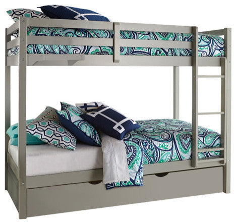 Hillsdale Caspian Twin Over Twin Bunk Bed With Trundle