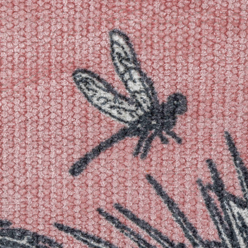 Palm Beach Gray/Pink 5'x8' Area Rug