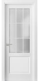 Solid French Door Frosted Glass 9 Lites | Felicia 3309 Matte White -30" x 84"