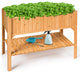 Raised Garden Bed Elevated Planter Box Shelf Standing Garden Herb Garden Wood