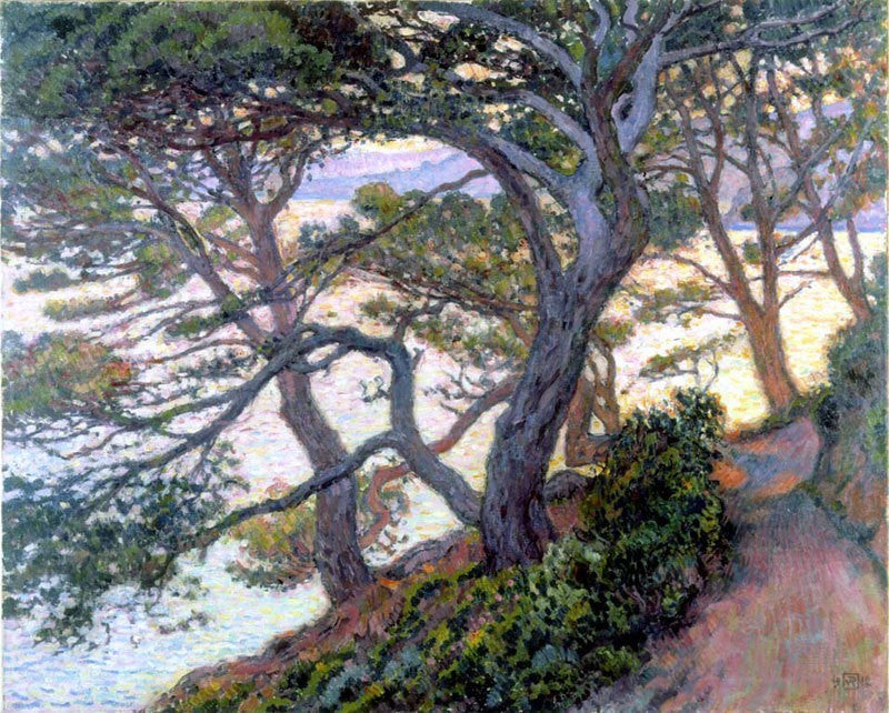 Theo Van Rysselberghe Pines of Rayol Premium Canvas Print