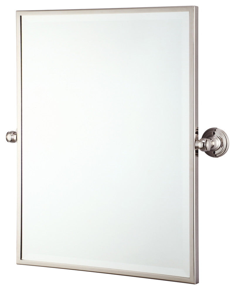 Metal Retangular Mirror 18"x24", Polished Nickel